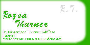 rozsa thurner business card